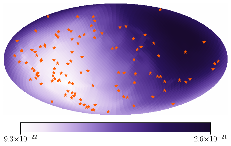 Radiometer effective sensitivity skymap